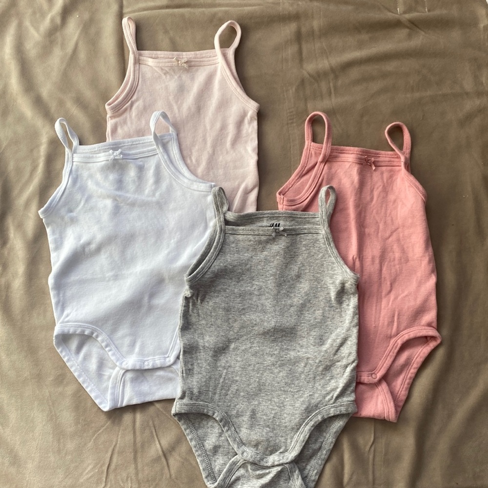 H&M 4 Tank Top Body Suits 9M